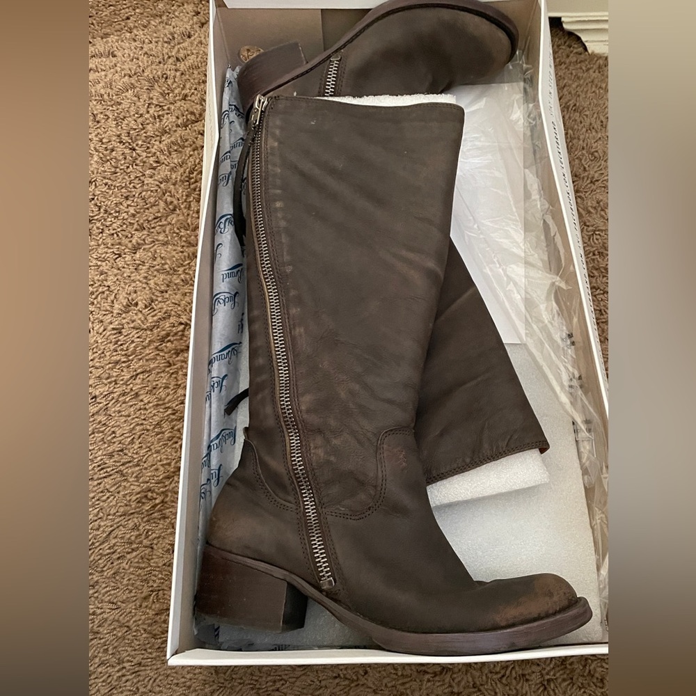 Lucky Brand Brownish Gray Knee-High Boots
